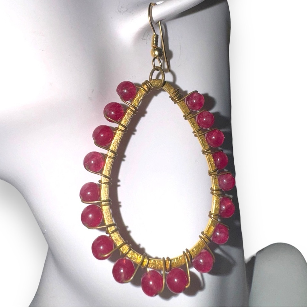 VTG Agate Teardrop Earrings